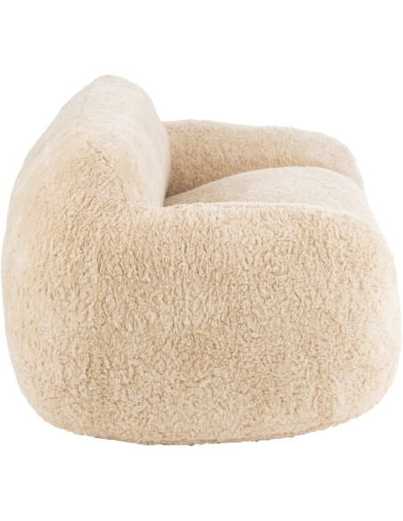 Canapé original poils longs 2 places en Tissu Beige Cutie - 4