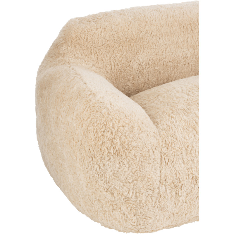 Canapé original poils longs 2 places en Tissu Beige Cutie - 6