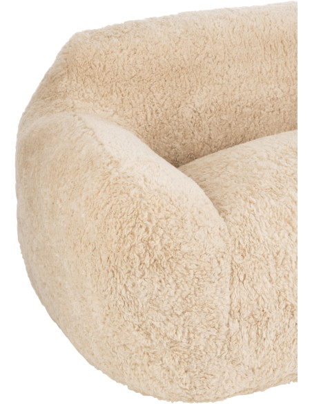 Canapé original poils longs 2 places en Tissu Beige Cutie - 6