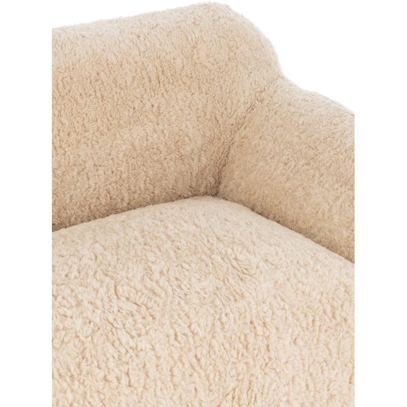 Canapé original poils longs 2 places en Tissu Beige Cutie - 7