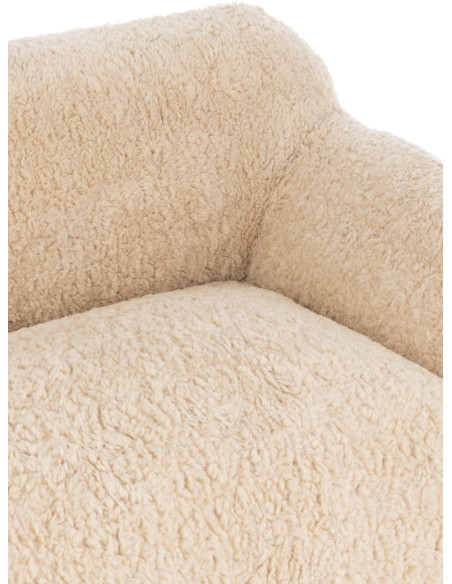 Canapé original poils longs 2 places en Tissu Beige Cutie - 7