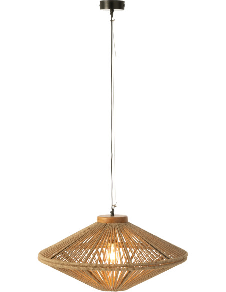 Suspension moderne Diamètre 62 cm en Jute Naturel Métal Farel - 1
