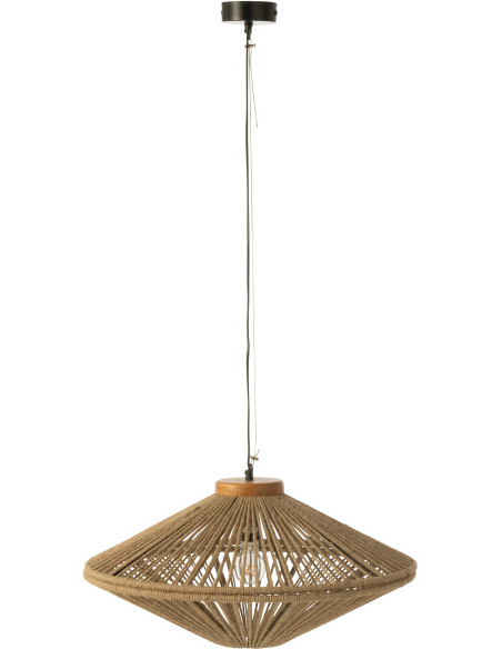 Suspension moderne Diamètre 62 cm en Jute Naturel Métal Farel - 3