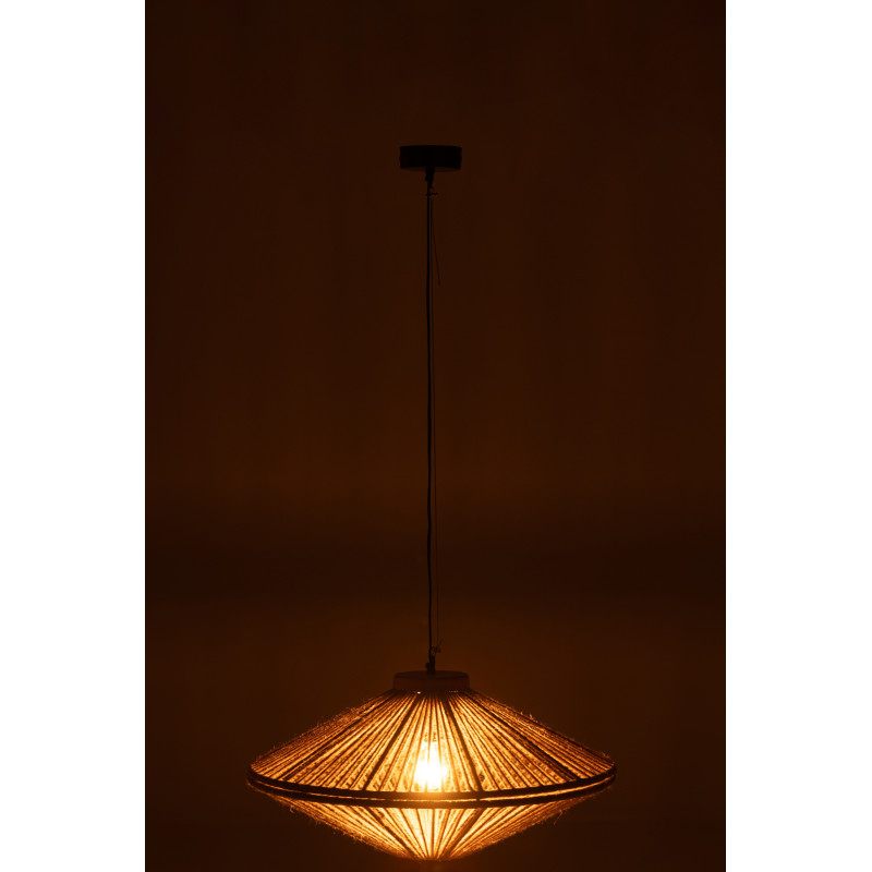 Suspension moderne Diamètre 62 cm en Jute Naturel Métal Farel - 4