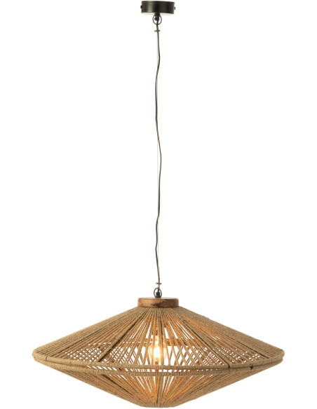Suspension moderne XL Diamètre 77 cm en Jute Naturel Métal Farel - 1