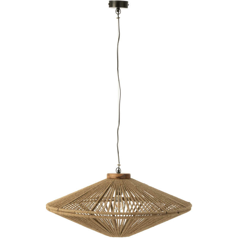 Suspension moderne XL Diamètre 77 cm en Jute Naturel Métal Farel - 2
