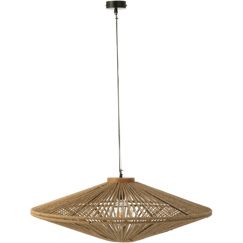 Suspension moderne XXL Diamètre 93 cm en Jute Naturel Métal Farel - 2