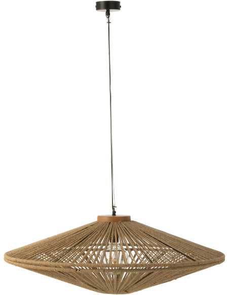Suspension moderne XXL Diamètre 93 cm en Jute Naturel Métal Farel - 2