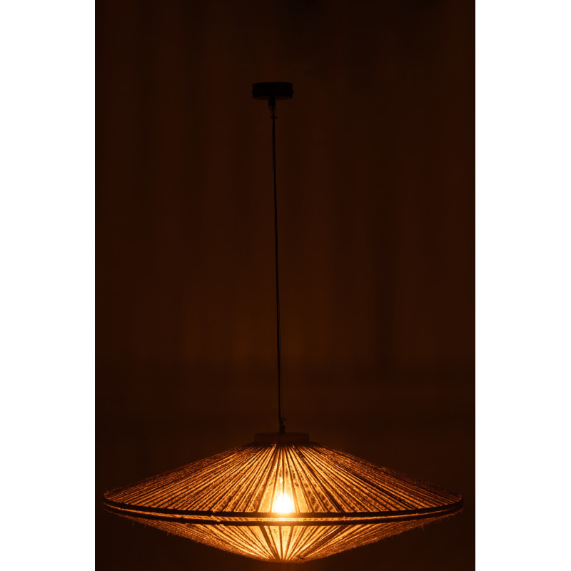 Suspension moderne XXL Diamètre 93 cm en Jute Naturel Métal Farel - 3