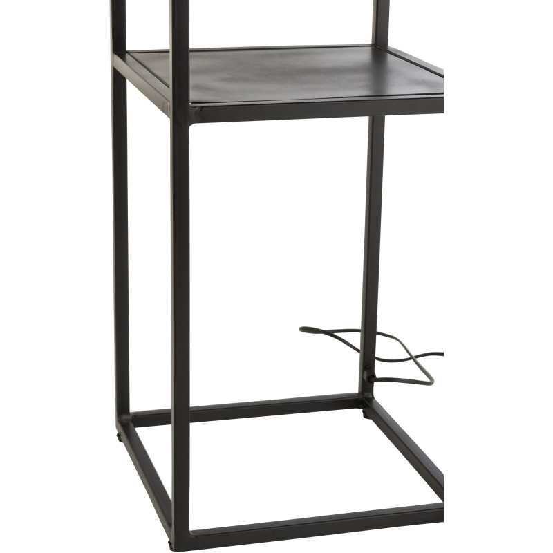 Lampadaire original avec 2 étagères Hauteur 133 cm en Jute Naturel Métal Noir Hylan - 4