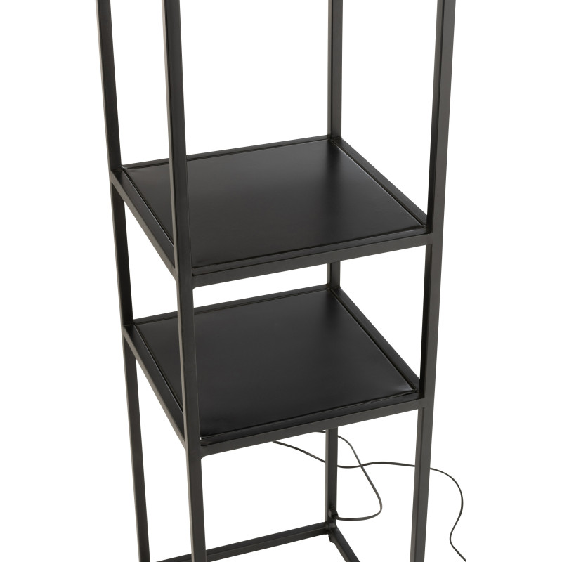 Lampadaire original avec 2 étagères Hauteur 133 cm en Jute Naturel Métal Noir Hylan - 6