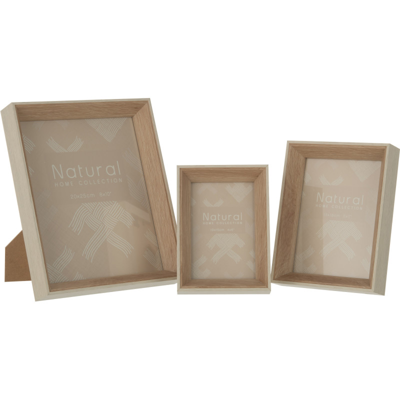 Cadre photo Profond Boxéa en Bois Crème pour photo 20x25 - 4