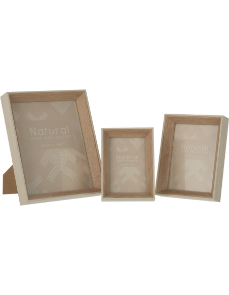 Cadre photo Profond Boxéa en Bois Crème pour photo 20x25 - 4