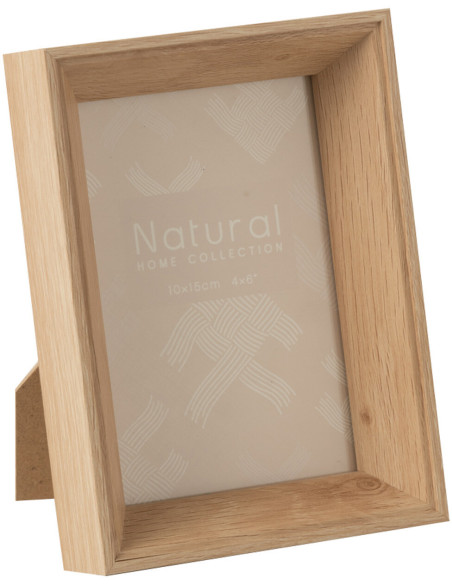 Cadre photo Profond Boxéa en Bois Naturel pour photo 10x15 - 1