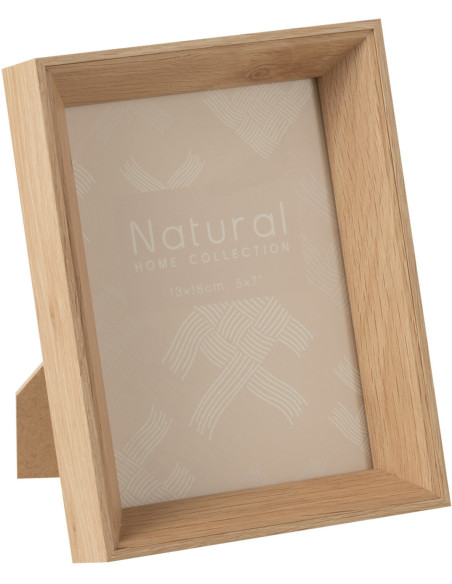 Cadre photo Profond Boxéa en Bois Naturel pour photo 13x18 - 1