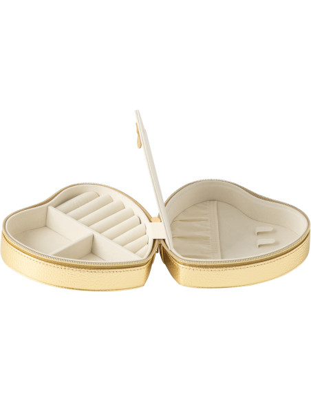 Boîte à bijoux de voyage Coeur en Simili Doré Chérie - 2