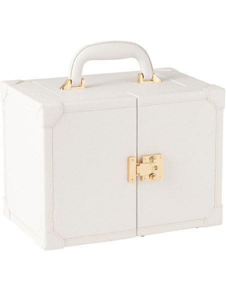 Coffret boîte à bijoux XL en Simili Blanc Chérie - 1