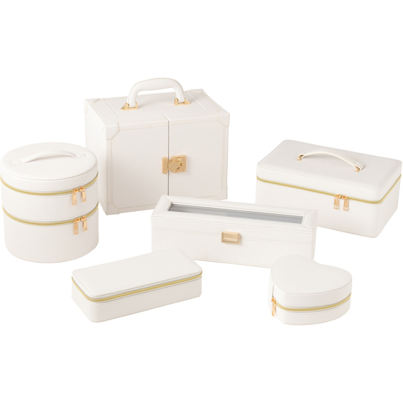 Coffret boîte à bijoux XL en Simili Blanc Chérie - 3