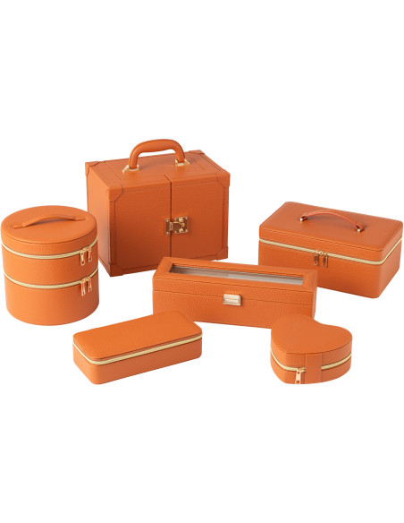Coffret boîte à bijoux XL en Simili Terracotta Chérie J-Line - 3