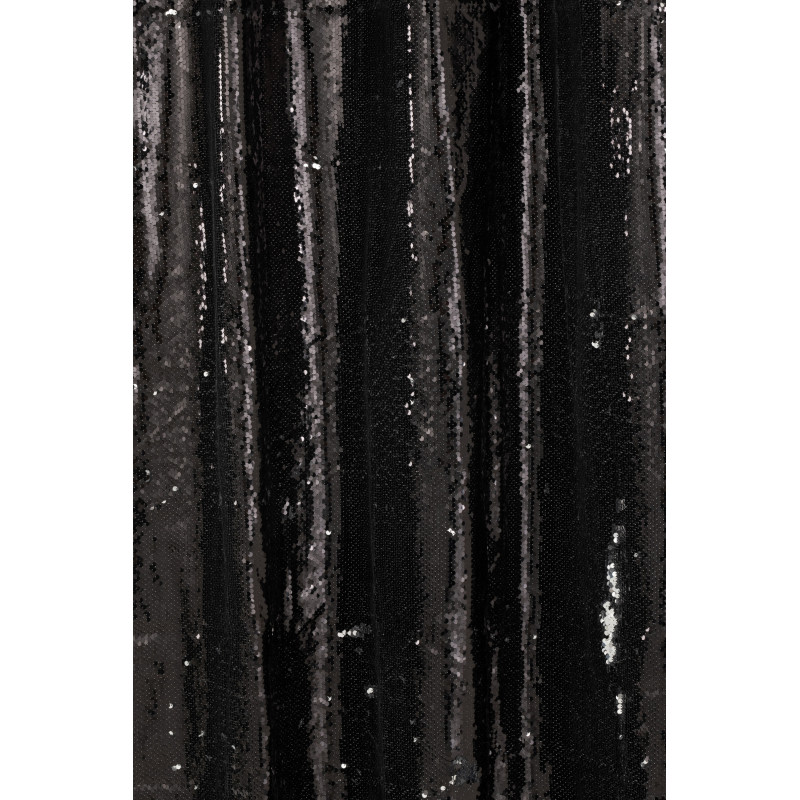 Rideau moderne original 125x250 en Tissu Sequins reversibles Noir Argenté Glitty - 2
