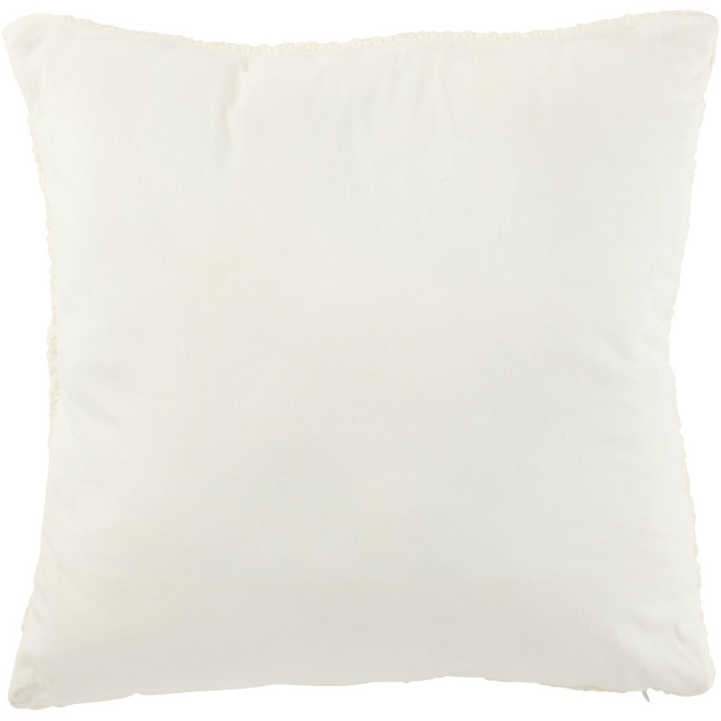Coussin doux Tricot Carré 45x45 en Tissu acrylique Blanc Rouge Relax - 2