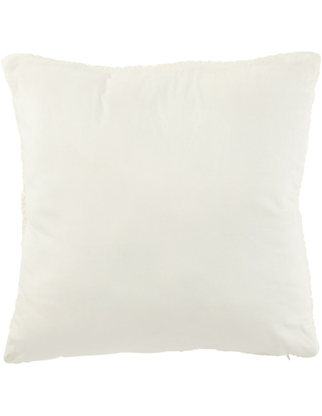 Coussin doux Tricot Carré 45x45 en Tissu acrylique Blanc Rouge Relax - 2
