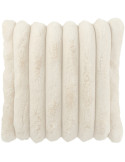 Coussin moelleux Carré 45x45 en Velours côtelé Blanc Corduroy