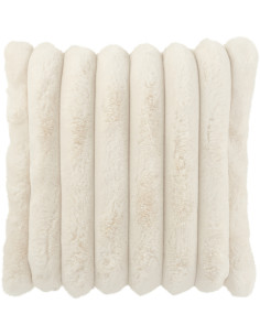 Coussin moelleux Carré 45x45 en Velours côtelé Blanc Corduroy - 1