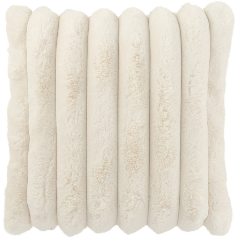 Coussin moelleux Carré 45x45 en Velours côtelé Blanc Corduroy - 1