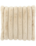 Coussin moelleux Carré 45x45 en Velours côtelé Beige Corduroy