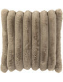 Coussin moelleux Carré 45x45 en Velours côtelé Taupe Corduroy
