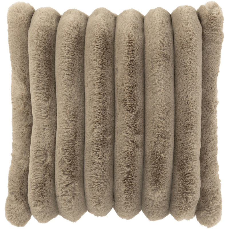 Coussin moelleux Carré 45x45 en Velours côtelé Taupe Corduroy - 1