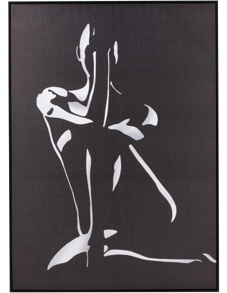 Toile imprimée et peinte XL Rectangulaire Silhouette de Femme assise Frode 100x140 - 1