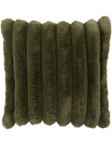 Coussin moelleux Carré 45x45 en Velours côtelé Vert foncé Corduroy