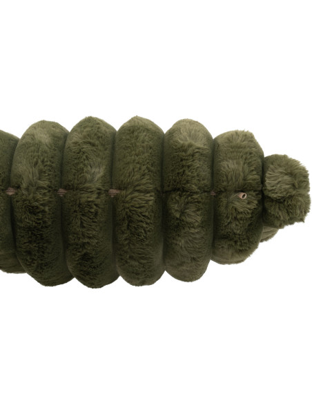 Coussin moelleux Carré 45x45 en Velours côtelé Vert foncé Corduroy J-Line - 2