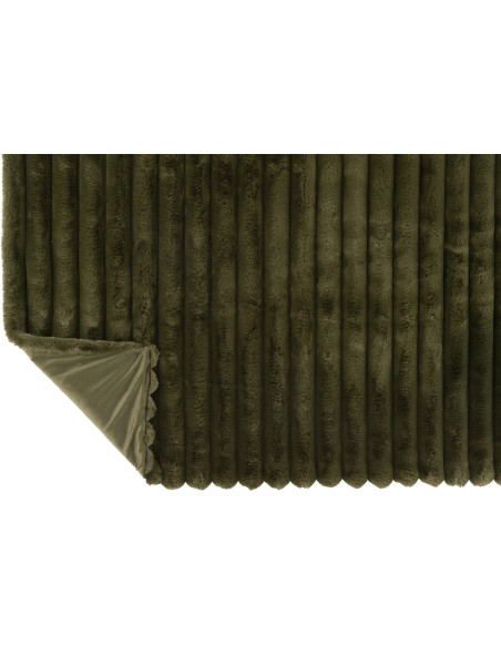 Plaid douceur 180x130 en Velours côtelé Vert foncé Corduroy - 3