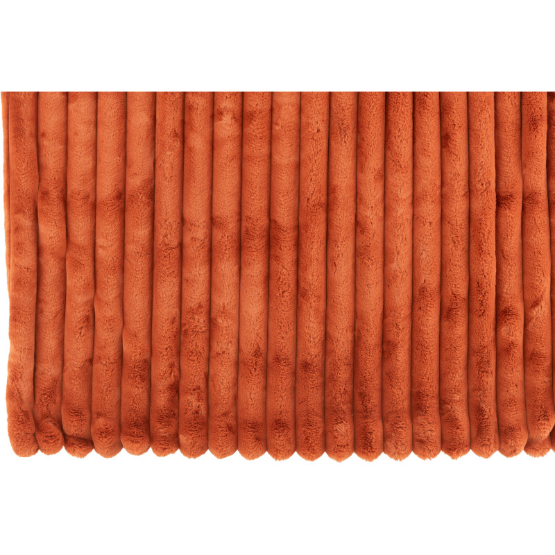 Plaid douceur 180x130 en Velours côtelé Orange rouille Corduroy - 2