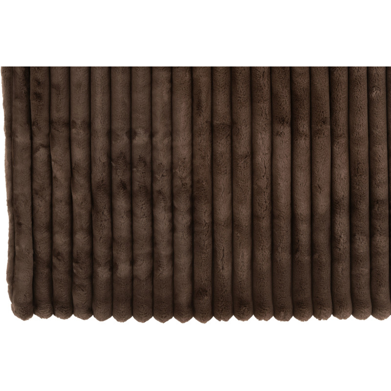 Plaid douceur 180x130 en Velours côtelé Marron chocolat Corduroy - 2