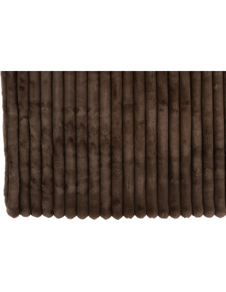 Plaid douceur 180x130 en Velours côtelé Marron chocolat Corduroy - 2