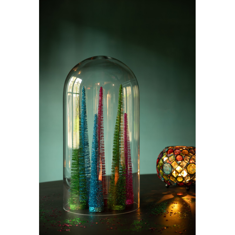 Sapins décoratifs modernes en Plastique Vert Avec paillettes Ylira (Lot de 3) - 2