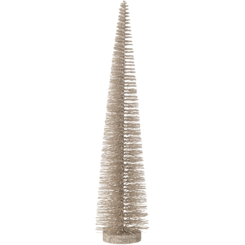 Sapin de Noël déco à poser Hauteur 39 cm en Plastique Gris Avec paillettes Zynor - 1