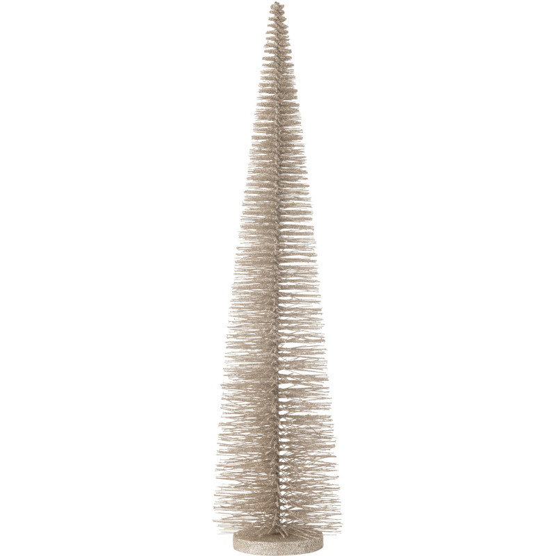 Sapin de Noël déco à poser XL Hauteur 61 cm en Plastique Gris Avec paillettes Zynor - 1