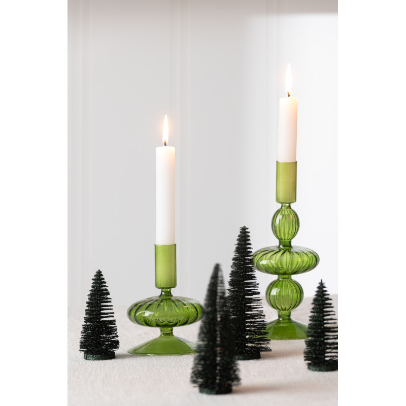 Sapins de Noël déco à poser en Plastique Vert foncé Avec paillettes Zynor (Lot de 4) - 2