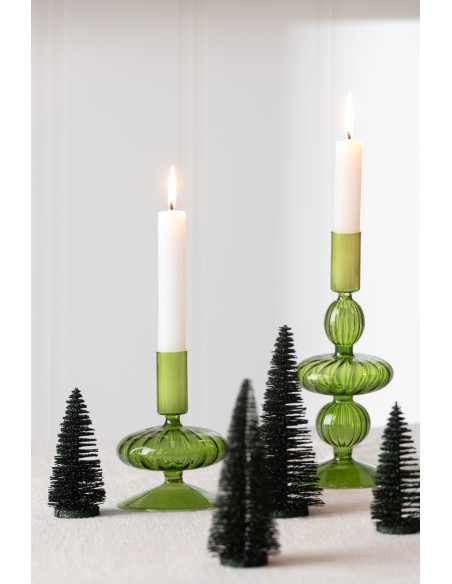 Sapins de Noël déco à poser en Plastique Vert foncé Avec paillettes Zynor (Lot de 4) - 2