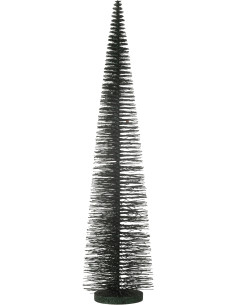 Sapin de Noël déco à poser XL Hauteur 61 cm en Plastique Vert foncé Avec paillettes Zynor - 1