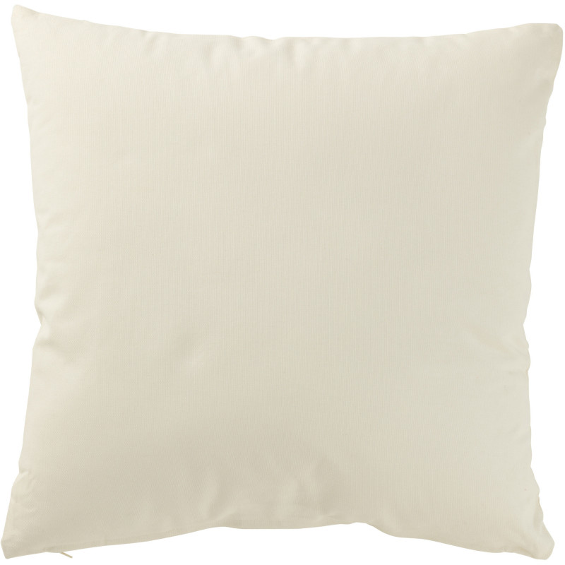 Coussin original Carré 45x45 en Coton Blanc Doré Avec pompons Motif Sapin de Noël Zelar - 2