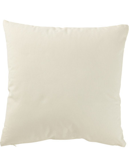 Coussin original Carré 45x45 en Coton Blanc Beige Let's Get Cozy - 3