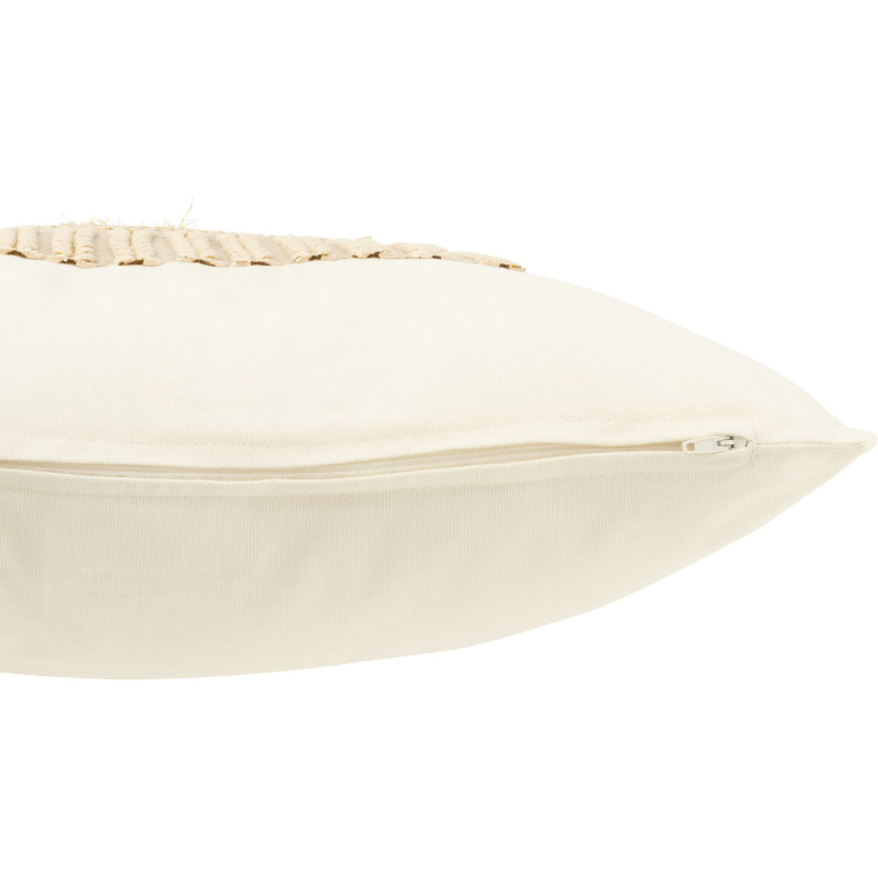 Coussin original Carré 45x45 en Coton Blanc Beige Let's Get Cozy - 4