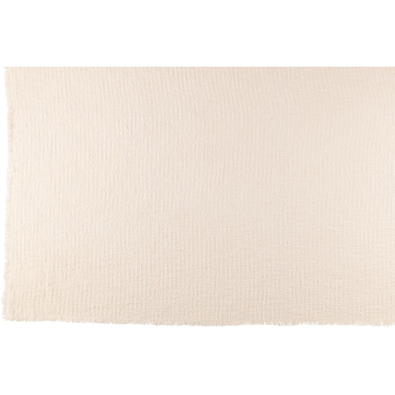 Plaid original 180x130 en Coton Tissu Blanc Effiloché Xyrell - 3