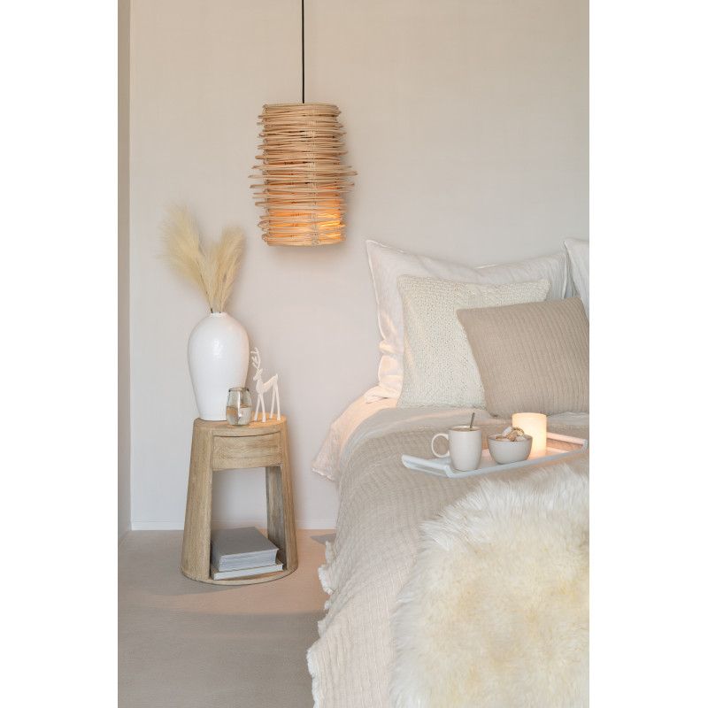 Coussin original Carré 45x45 en Coton Tissu Gris Motif coutures Teddy - 2